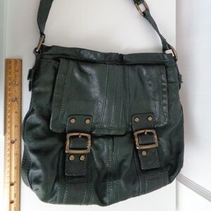 Green Leather Andrew Marc Shoulder Bag